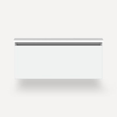 Robern VM36H2D21P26S 36" x 15" x 21", Matte White, Plumbing Drawer, Selectable Night Light, 2700K/4000K Temperature (Warm/Coo