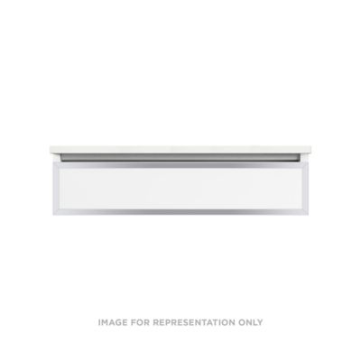 Robern VP36H1D21T28S76 Modular Vanity, 36" x 7-1/2" x 21", Matte Black, Chrome Frame, Tip Out Drawer, Selectable Night Light,