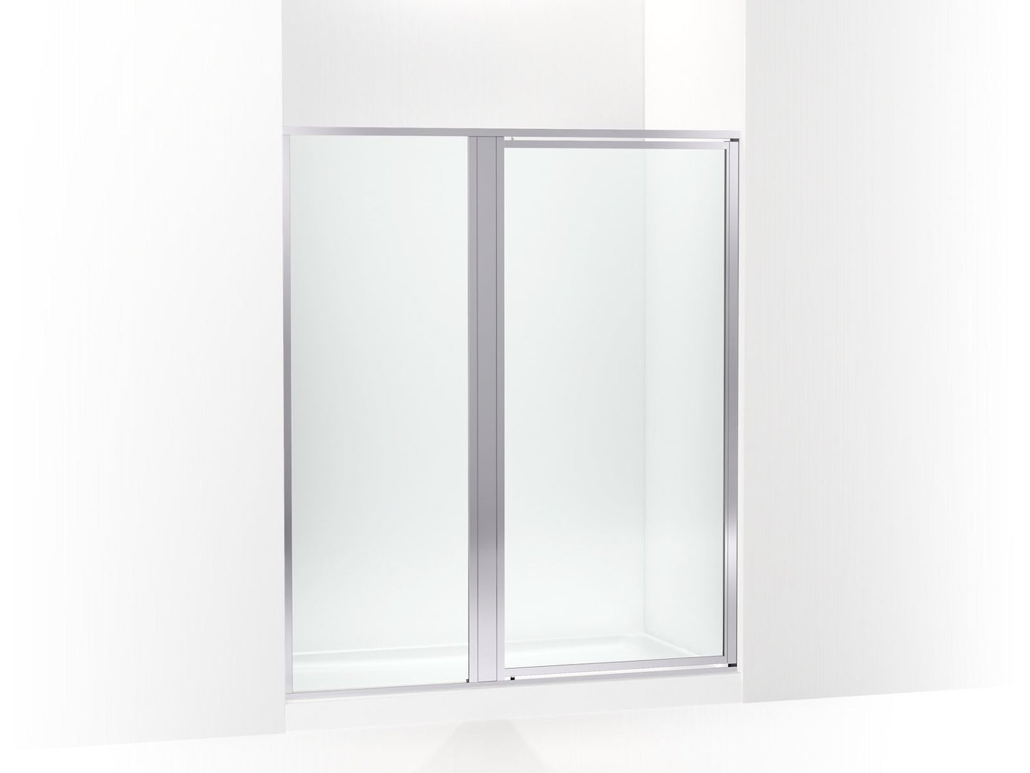 Sterling 33615-3G05 Attend 69" H Pivot Shower Door with 1/8"-thick Glass, Bright Silver