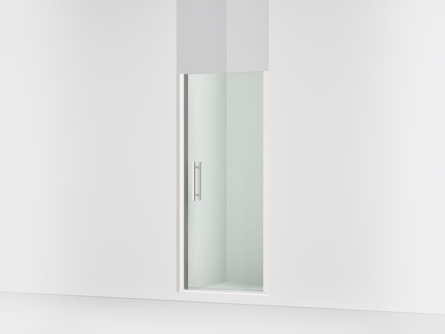 Sterling 39344-8L Finesse Peak 67" H Pivot Shower Door with 5/16"-thick Glass, Bright Polished Silver