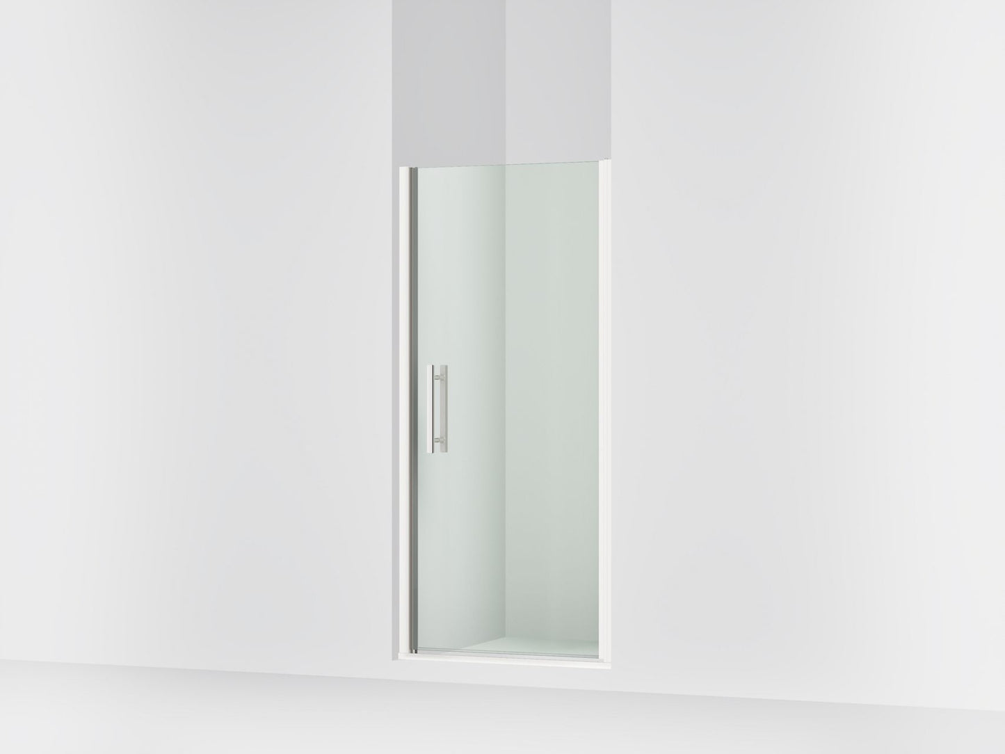 Sterling 39345-8L Finesse Peak 67" H Pivot Shower Door with 5/16"-thick Glass, Bright Polished Silver