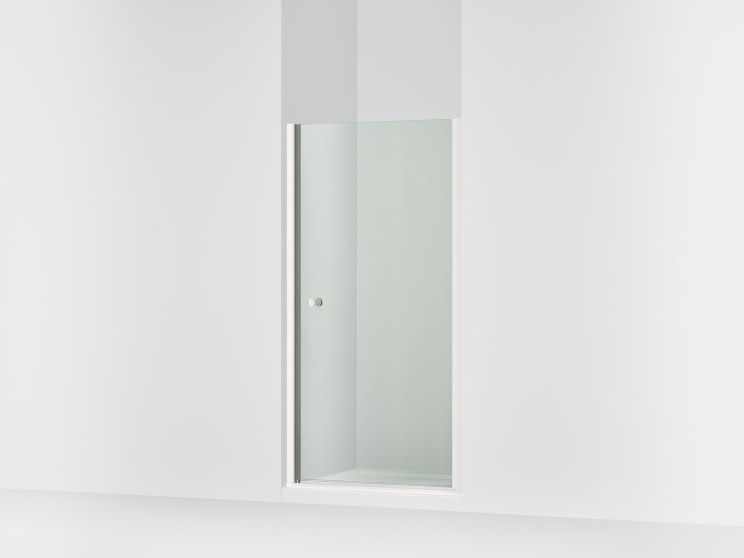 Sterling 39355-6L Finesse 67" H Pivot Shower Door with 1/4"-thick Glass, Bright Polished Silver