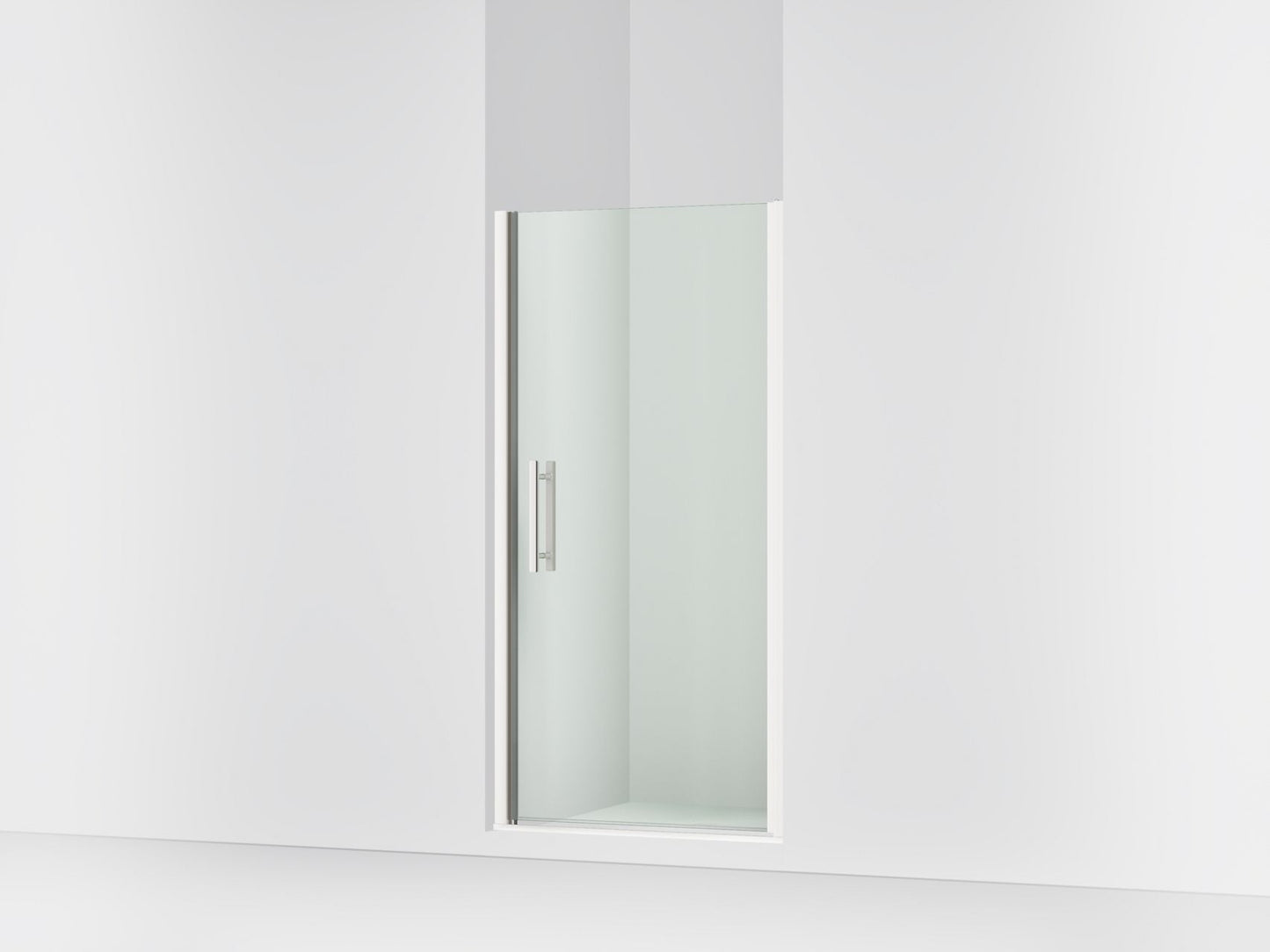 Sterling 39416-8L Finesse Peak 67" H Pivot Shower Door with 5/16"-thick Glass, Bright Polished Silver