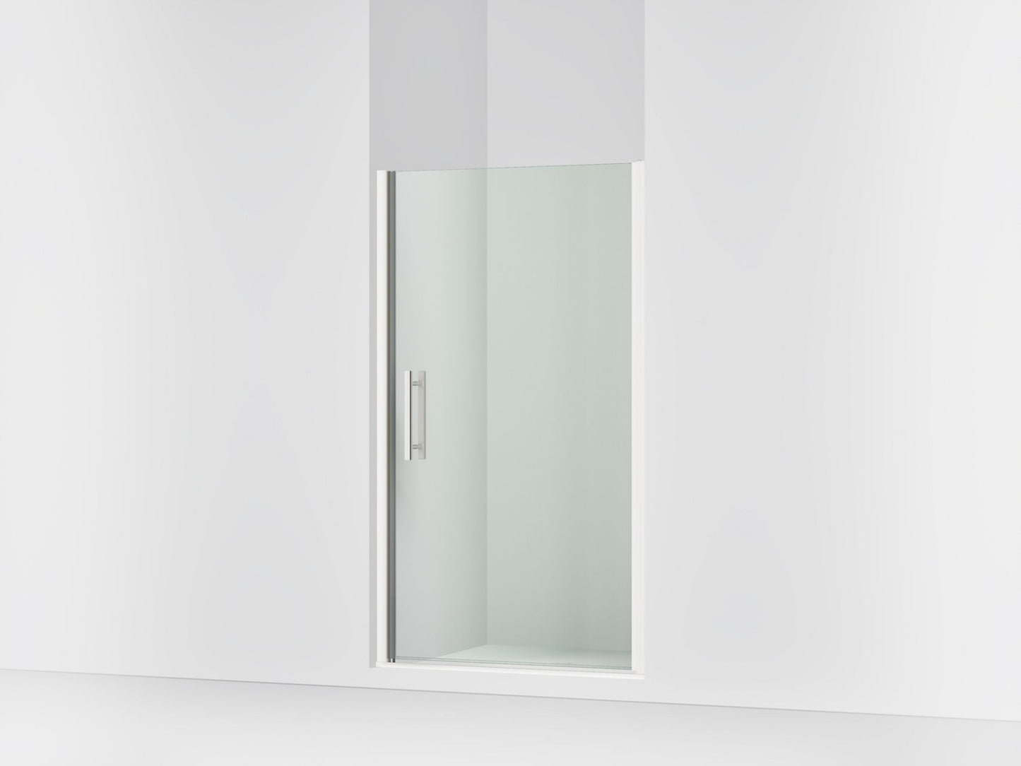 Sterling 39417-8L Finesse Peak 67" H Pivot Shower Door with 5/16"-thick Glass, Bright Polished Silver
