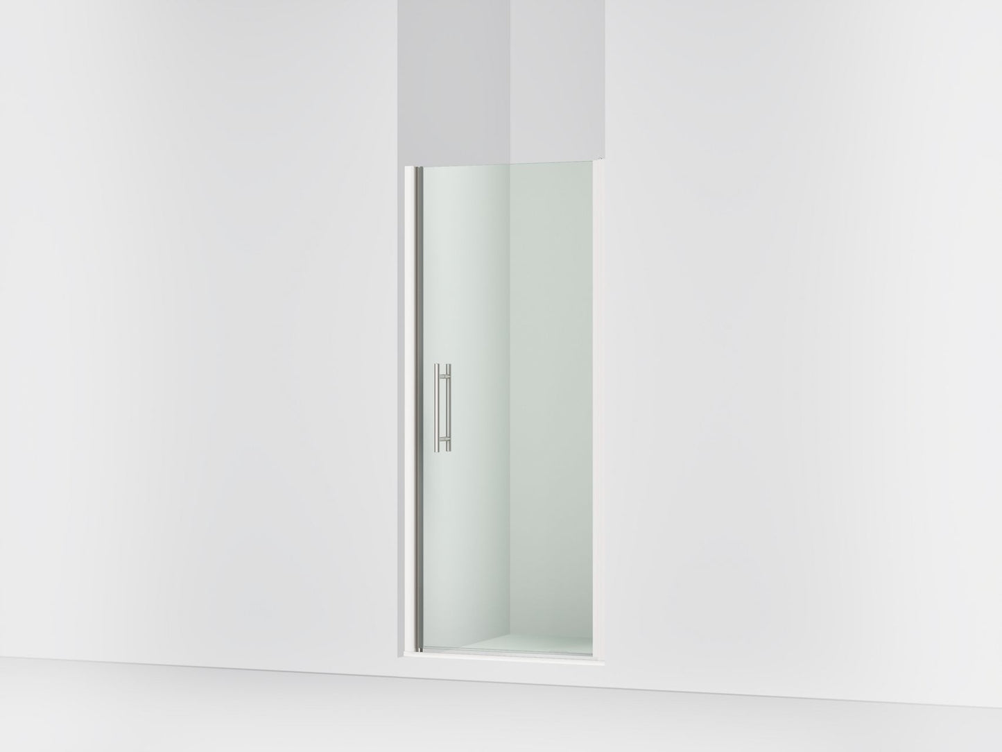 Sterling 39833-6L Finesse 67" H Pivot Shower Door with 1/4"-thick Glass, Bright Polished Silver