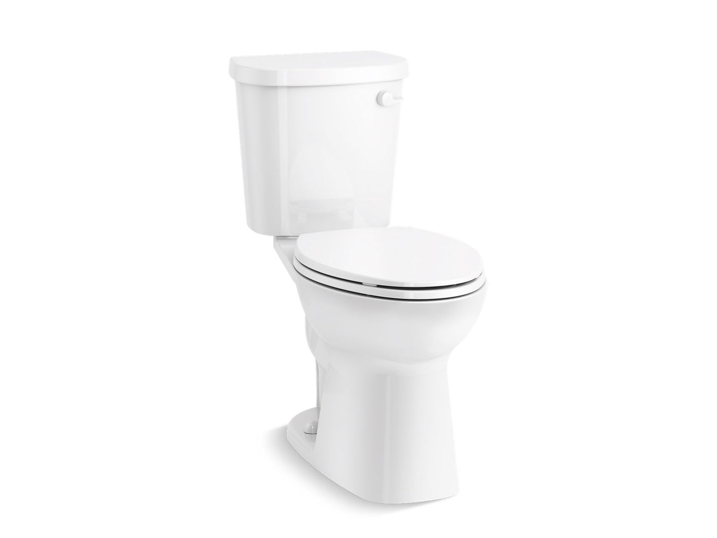 Sterling 402313-RA Valton Two-piece Elongated 1.28 GPF Chair Height Toilet with Right-hand Trip Lever, White