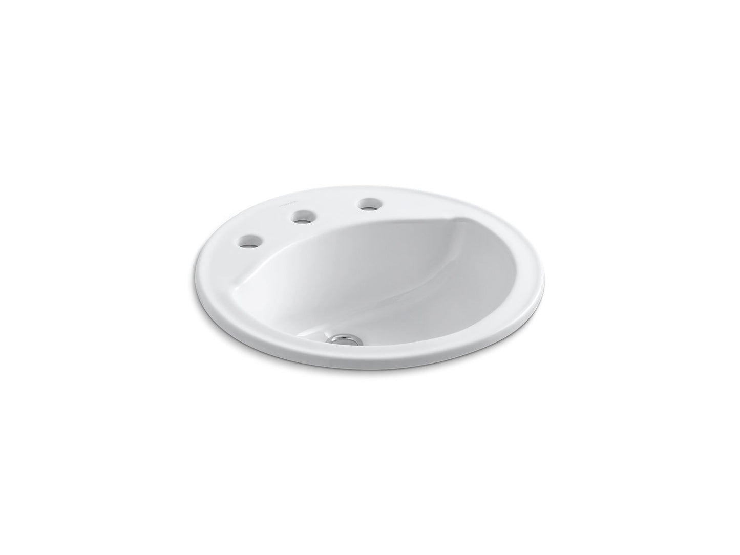 Sterling 441908 Modesto 19" Round drop-In Bathroom Sink, White