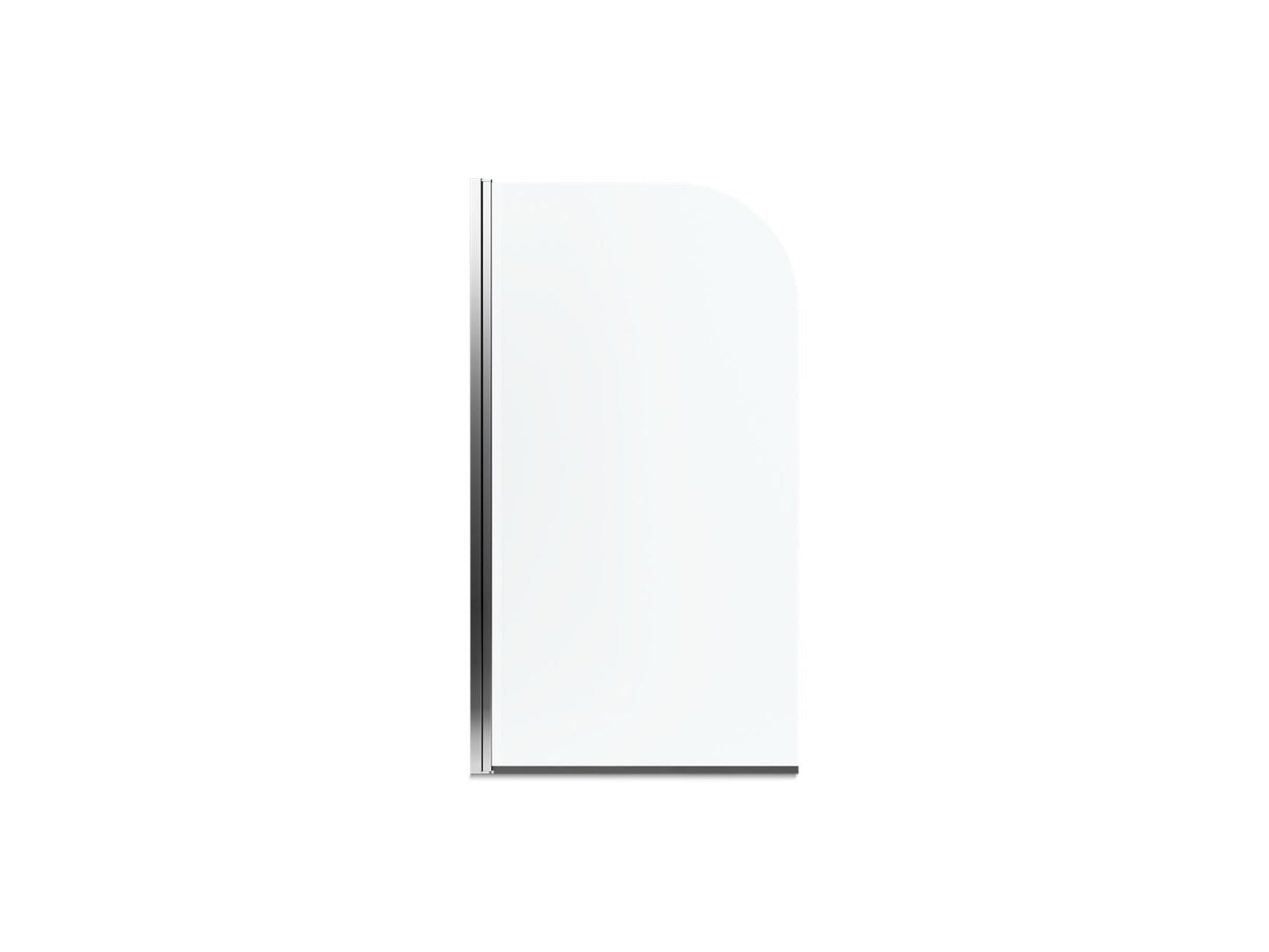 Sterling 572111-32 Whiston 32" Bath Screen, Silver Frame Finish with Smooth/Clear Glass Texture
