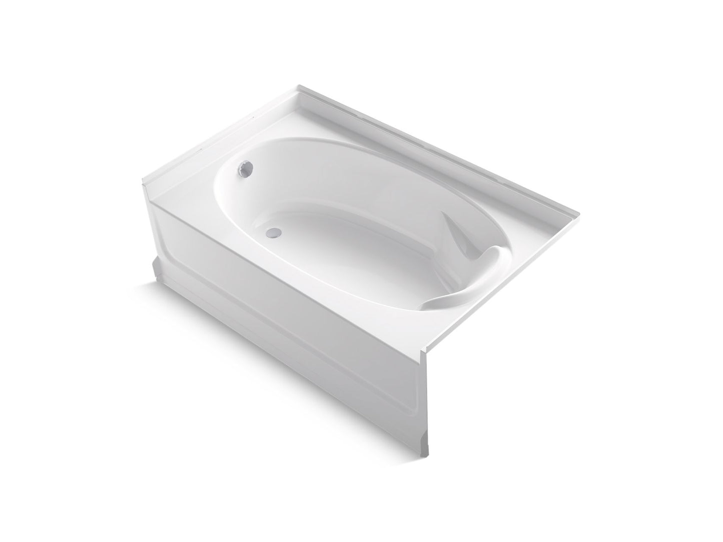 Sterling 71101112 Ensemble 60" x 36" Vikrell® Bath, Left Above-floor Drain, White
