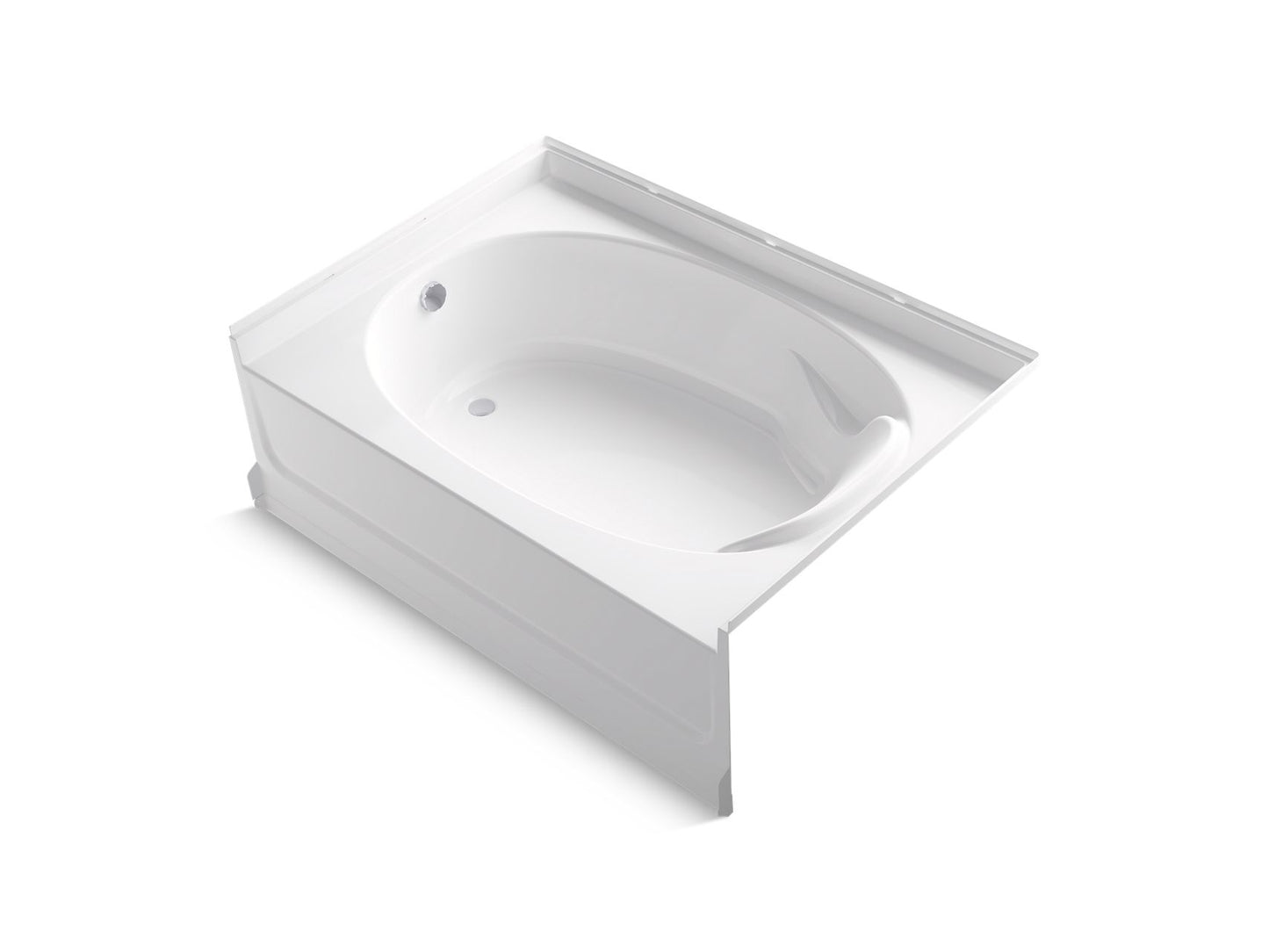 Sterling 71111112 Ensemble 60" x 42" Vikrell® Bath, Left Above-floor Drain, White