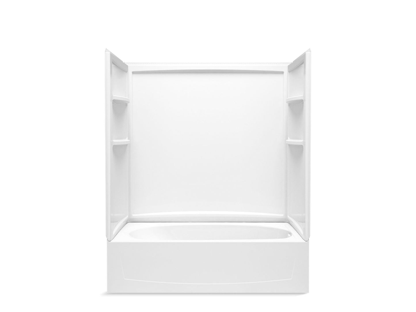Sterling 71340126 Performa 2 60" x 29" Vikrell® Bath/shower with Aging in Place Backerboards, Right Drain, White