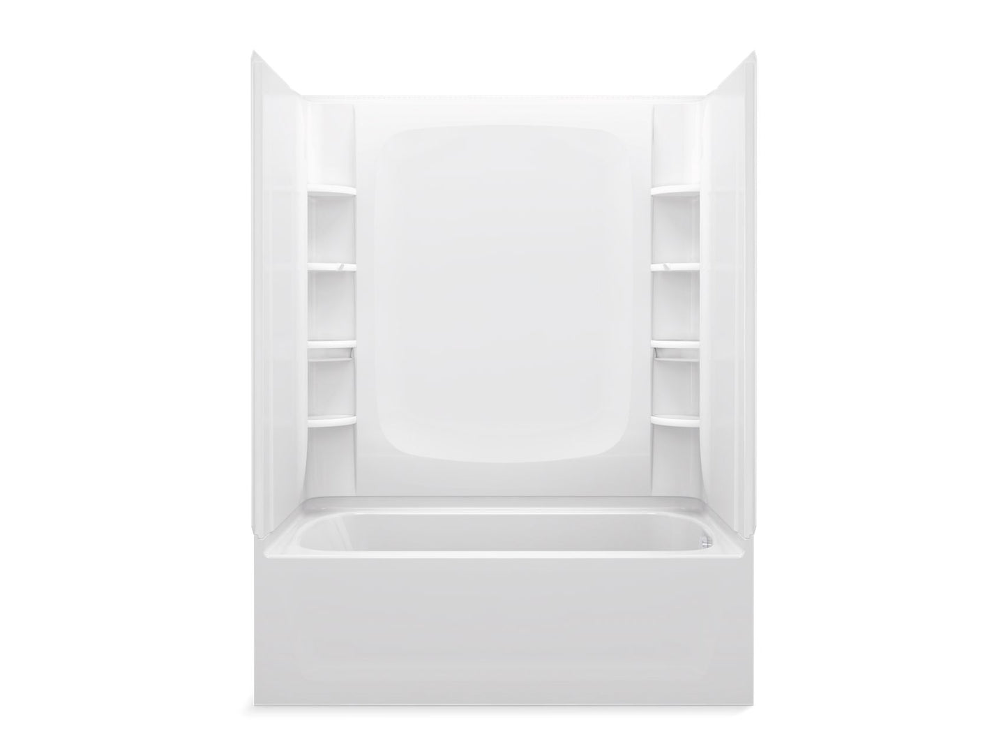 Sterling 71420120 STORE+ 60" x 32" Vikrell® Bath/shower, Right Drain, White