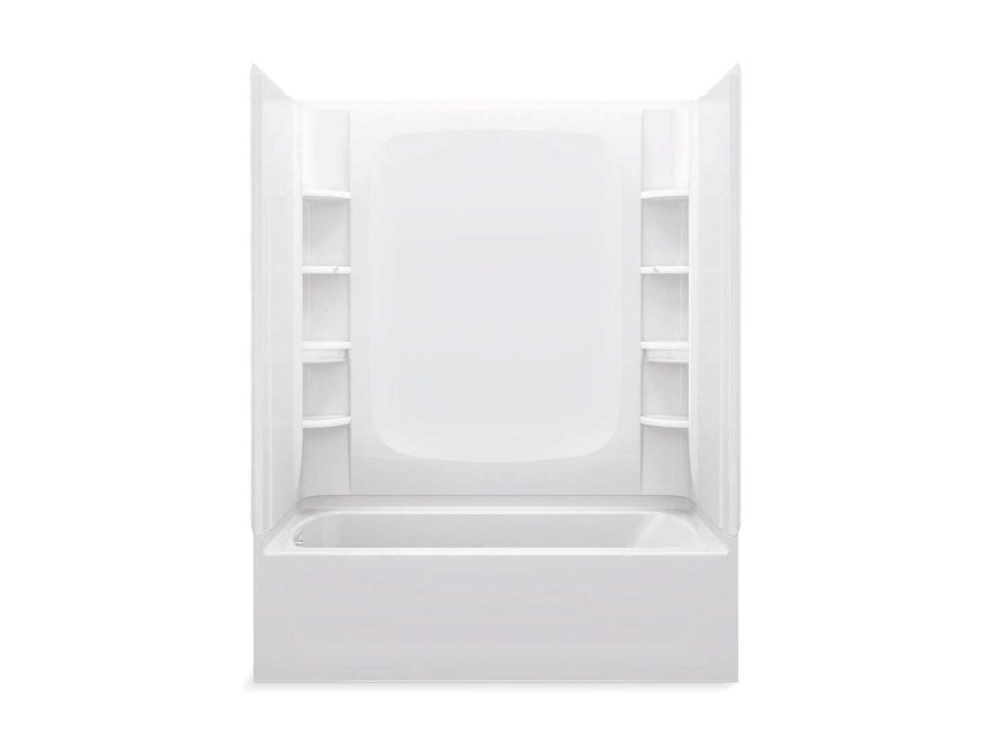 Sterling 71470116 STORE+ 60" x 30" Vikrell® Bath/shower with Aging in Place Backerboards, Left Drain, White
