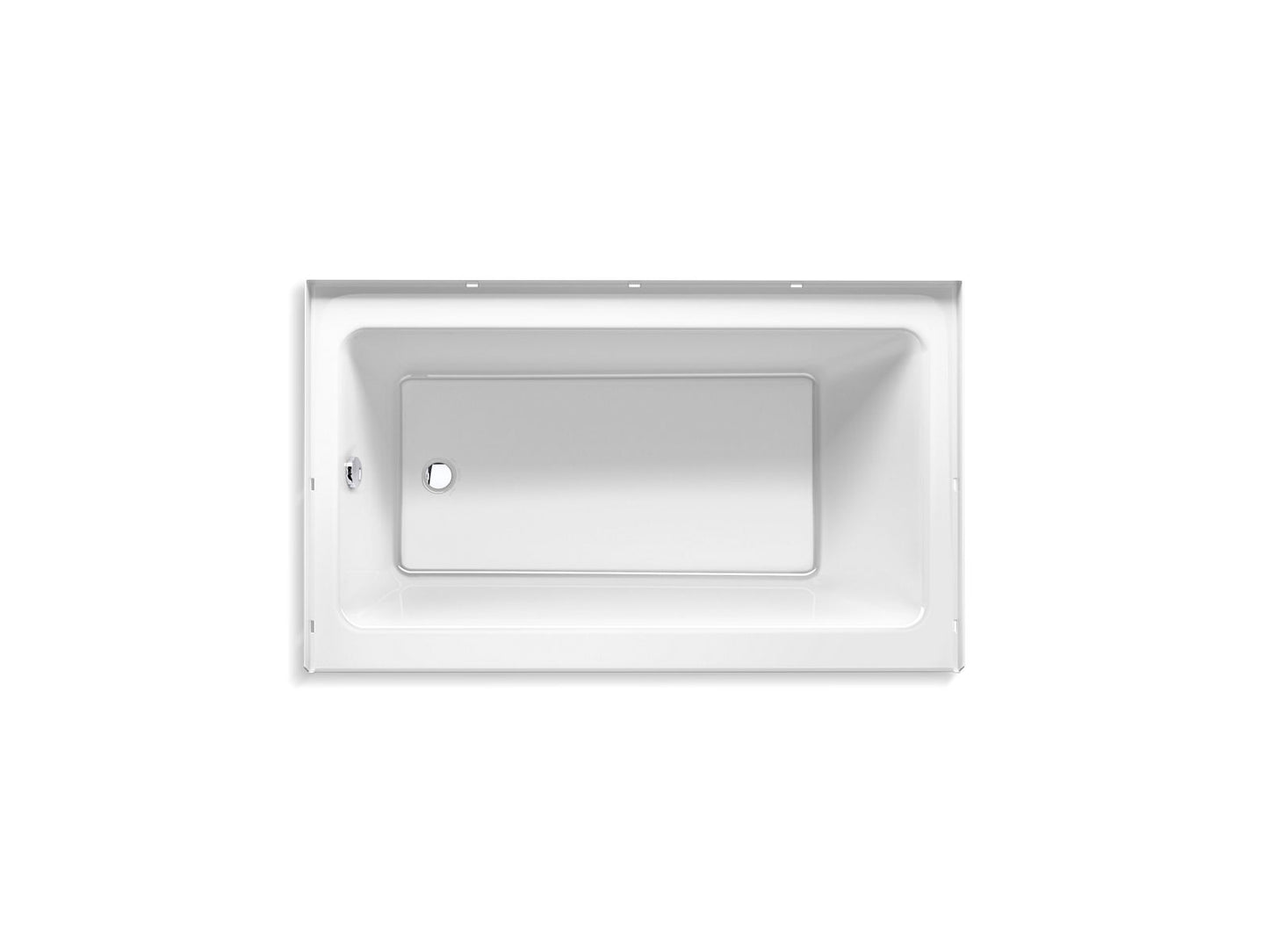 Sterling 71621110 Forum 60" x 36" Vikrell® Alcove Bath, Left Drain, White