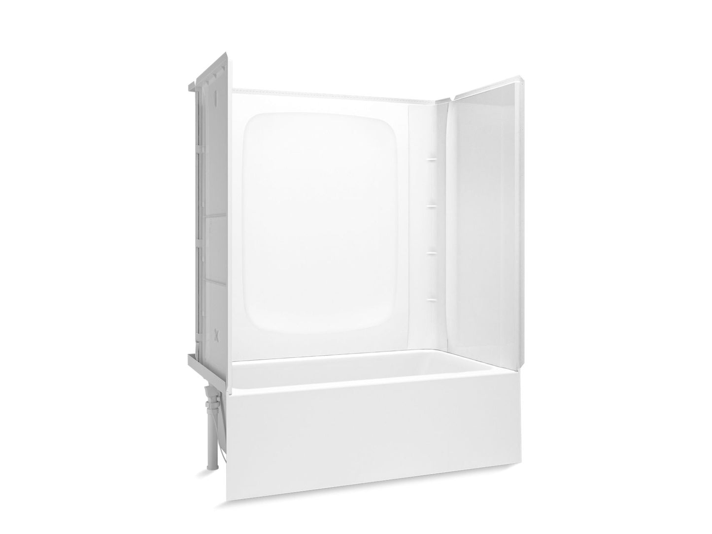 Sterling 71810110 Forum STORE+ 60" x 32" Vikrell® Bath/shower, Left Drain, White