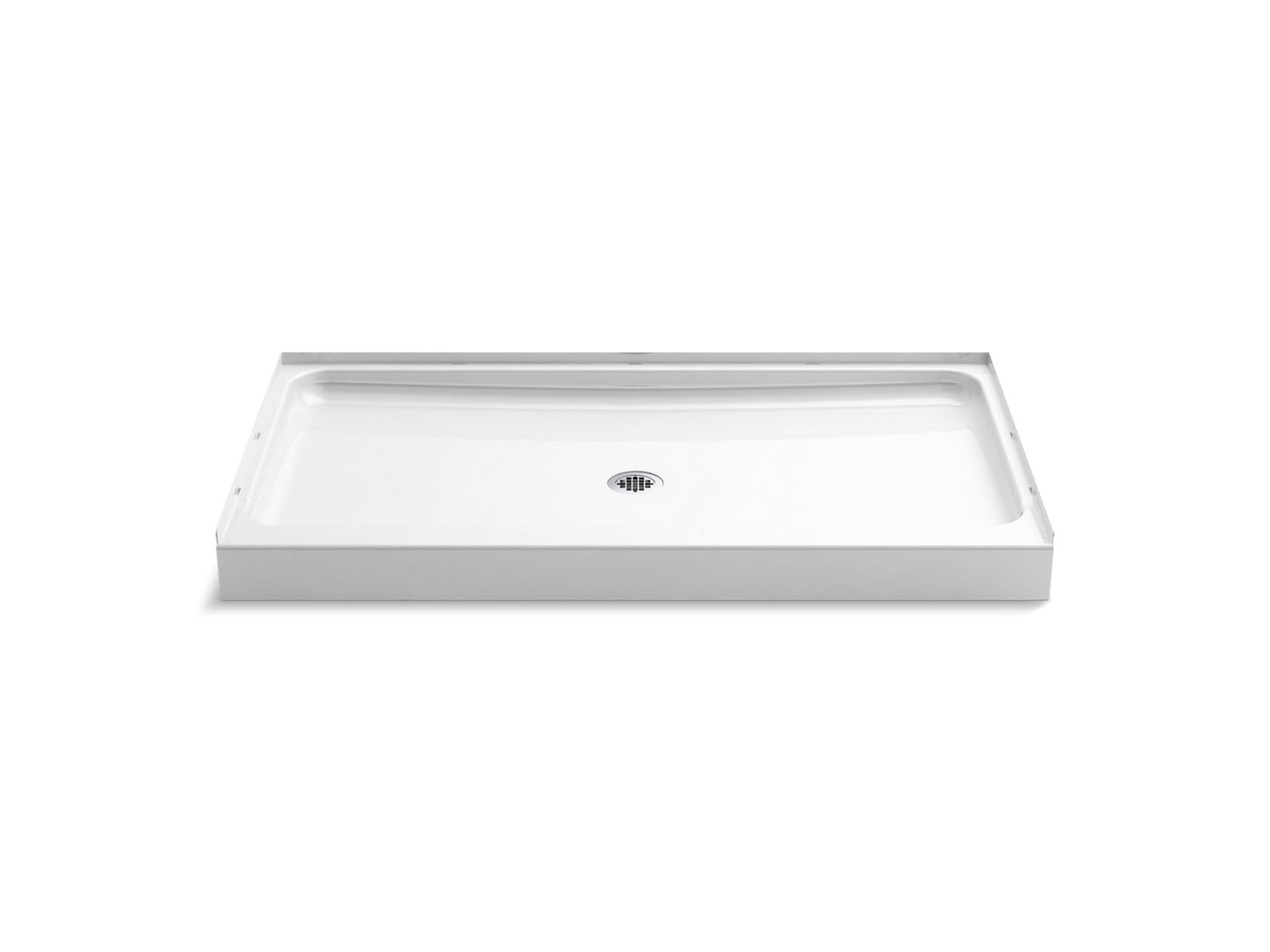 Sterling 72131100 Ensemble 60" x 34" Vikrell® Shower Base, Center Drain, White