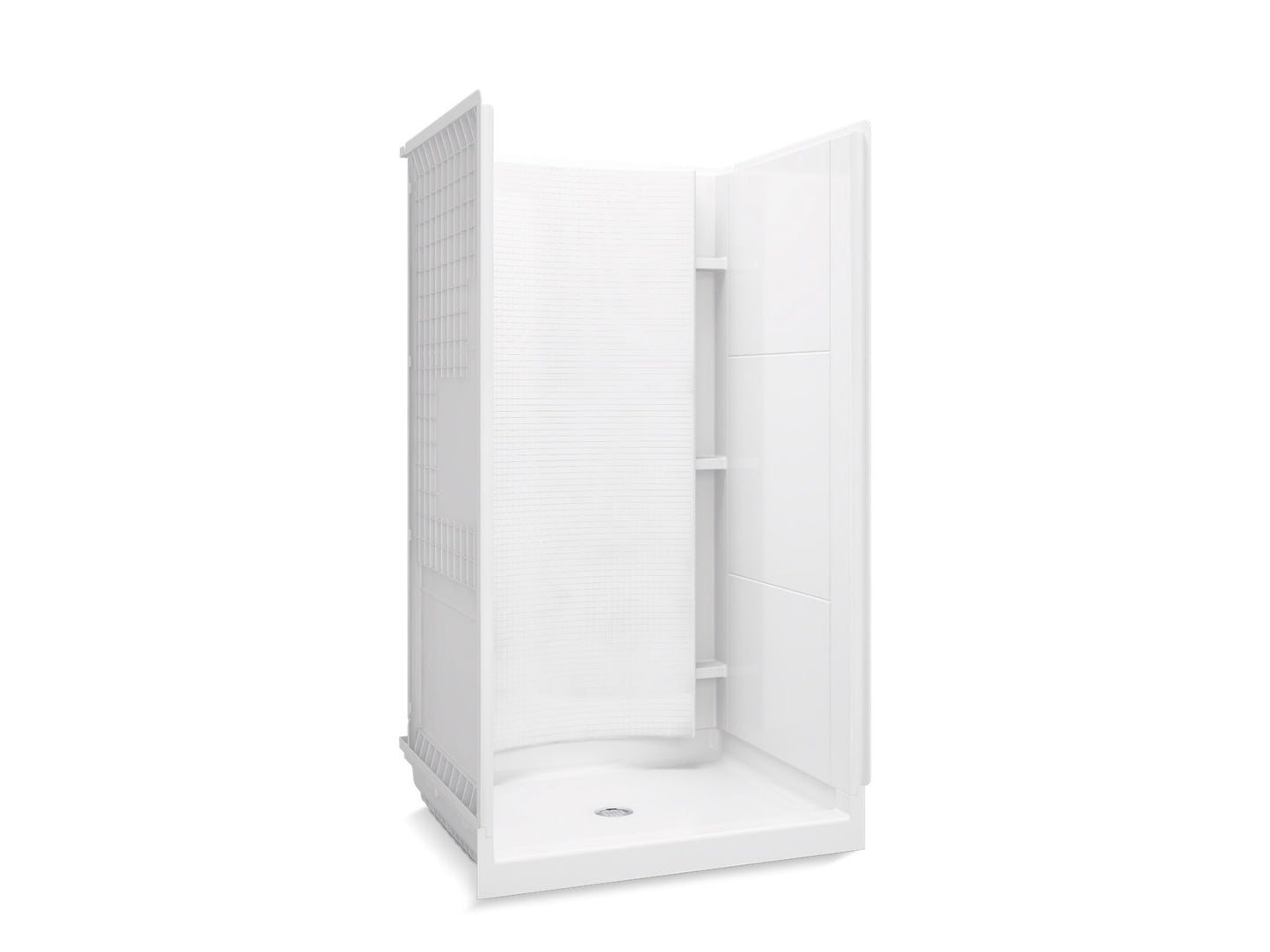 Sterling 72250100 Accord 42" x 36" Vikrell® Shower, Center Drain, White