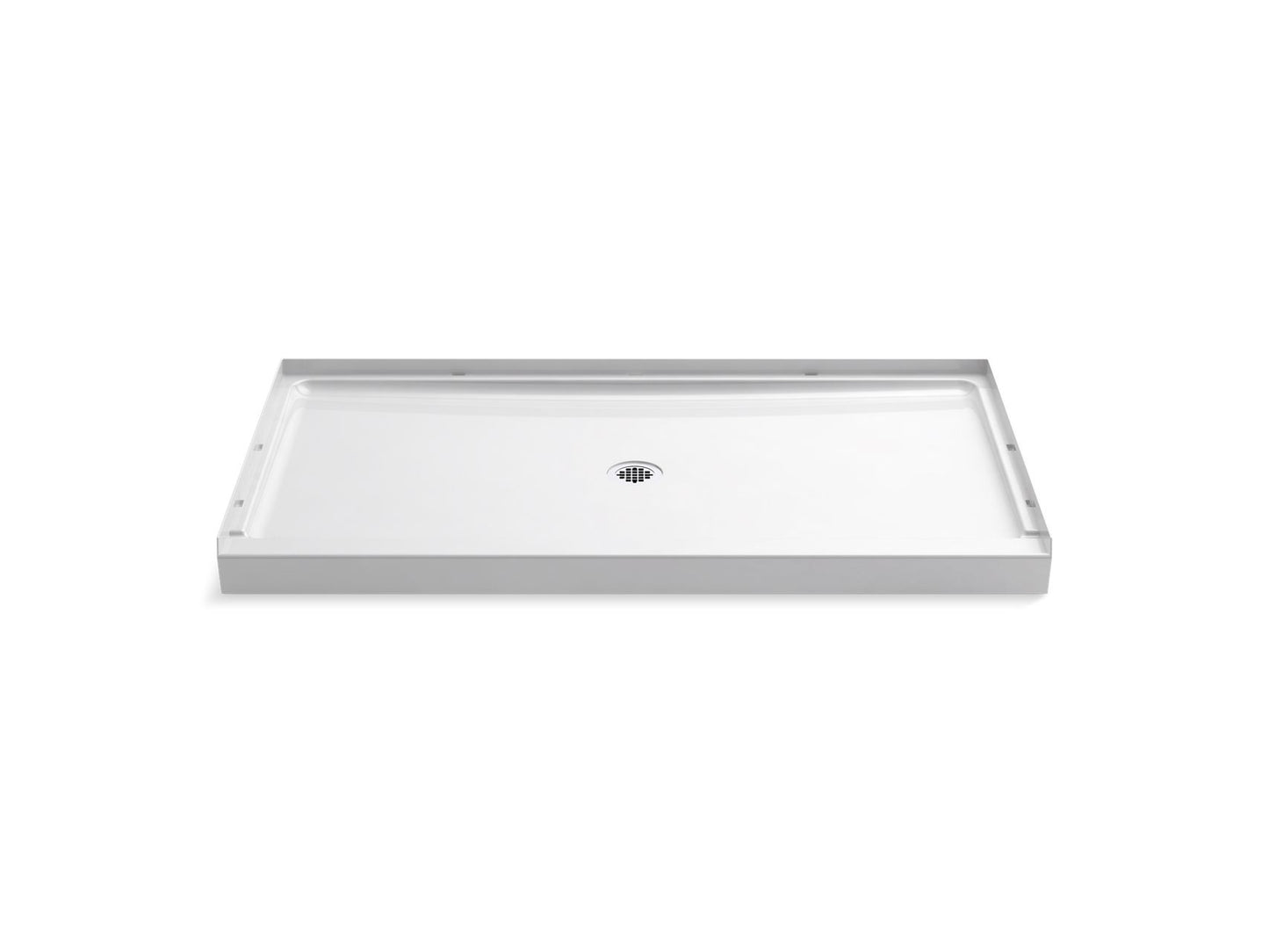 Sterling 72331100 GUARD+ 60" x 34" Vikrell® Shower Base, Center Drain, White