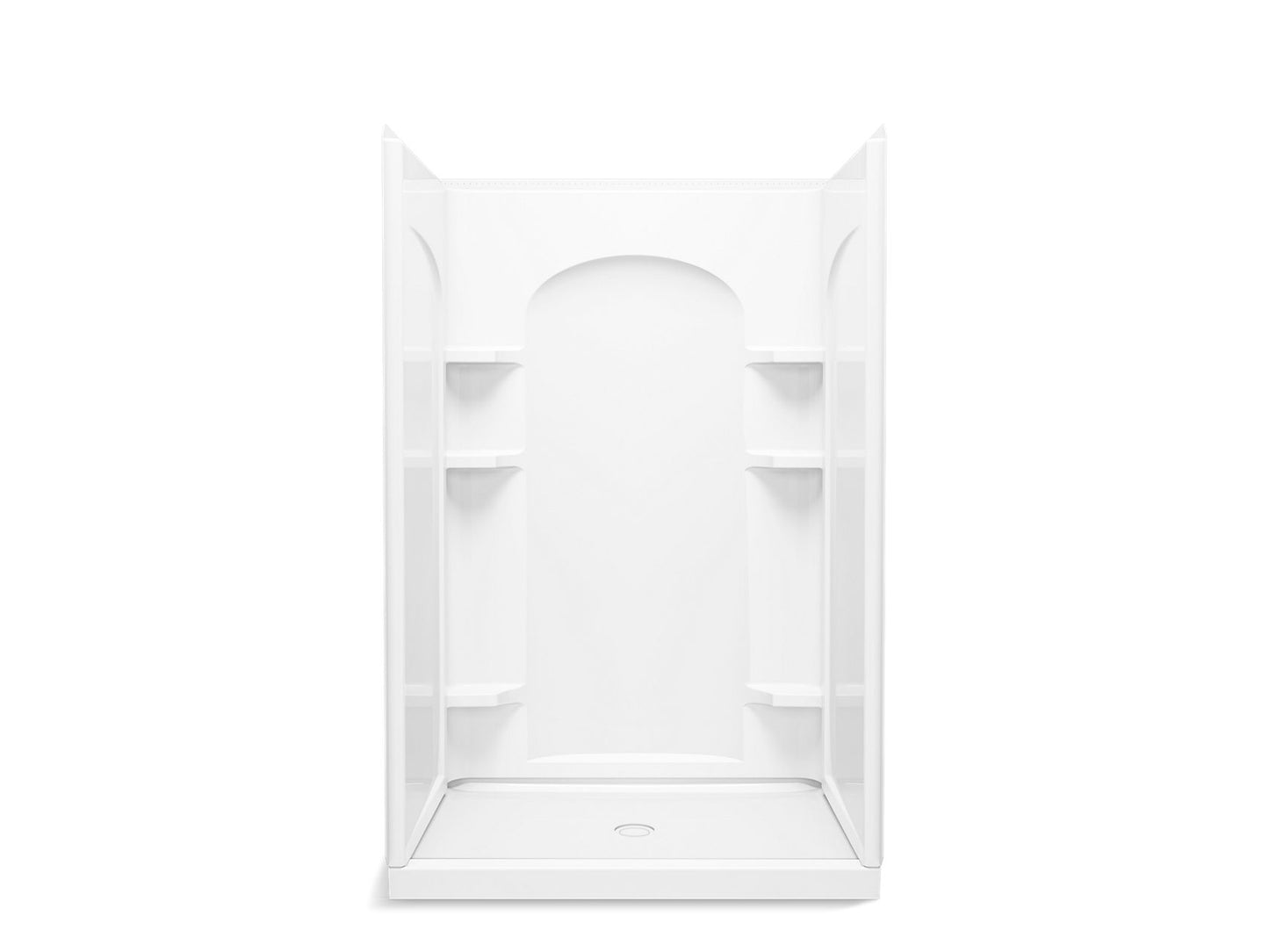 Sterling 72360100 Ensemble Curve 48" x 34" Vikrell® Shower, Center Drain, White