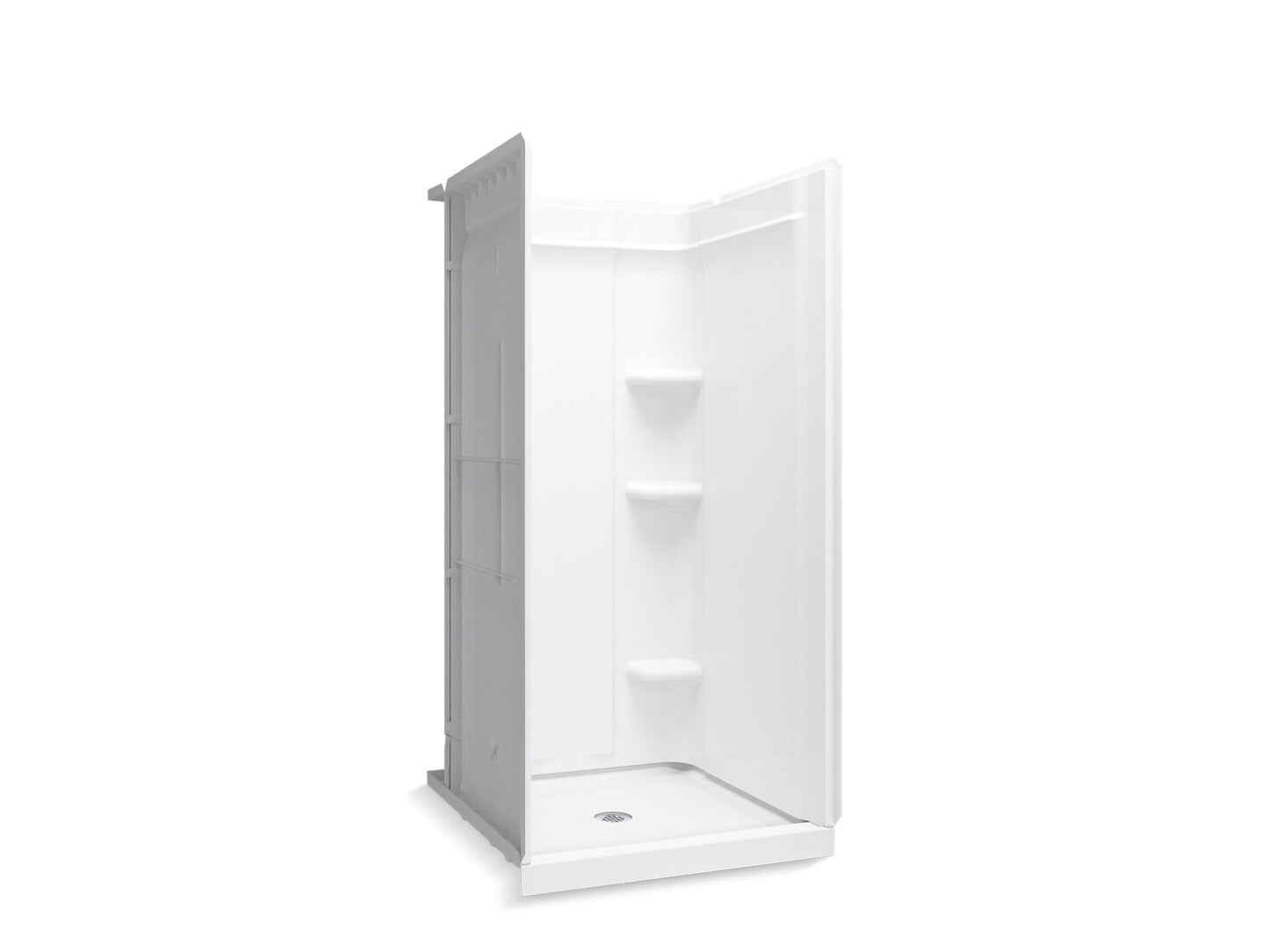 Sterling 72400100 Medley 36" x 34" Vikrell® Shower, Center Drain, White