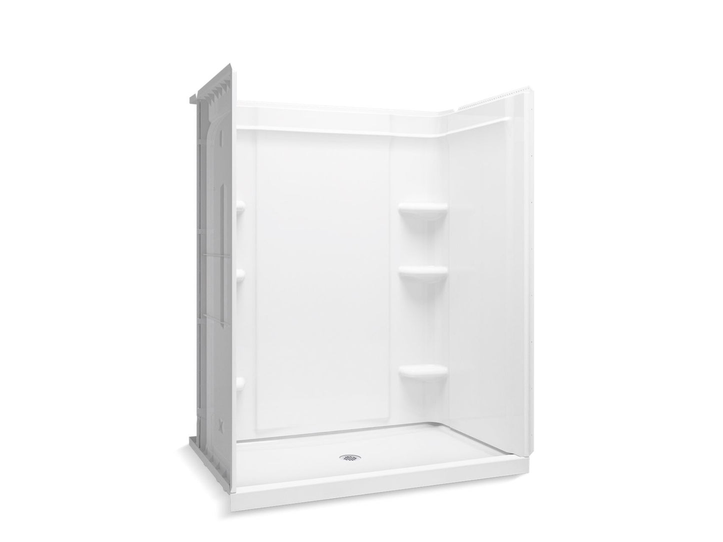 Sterling 72430100 Medley 60" x 34" Vikrell® Shower, Center Drain, White