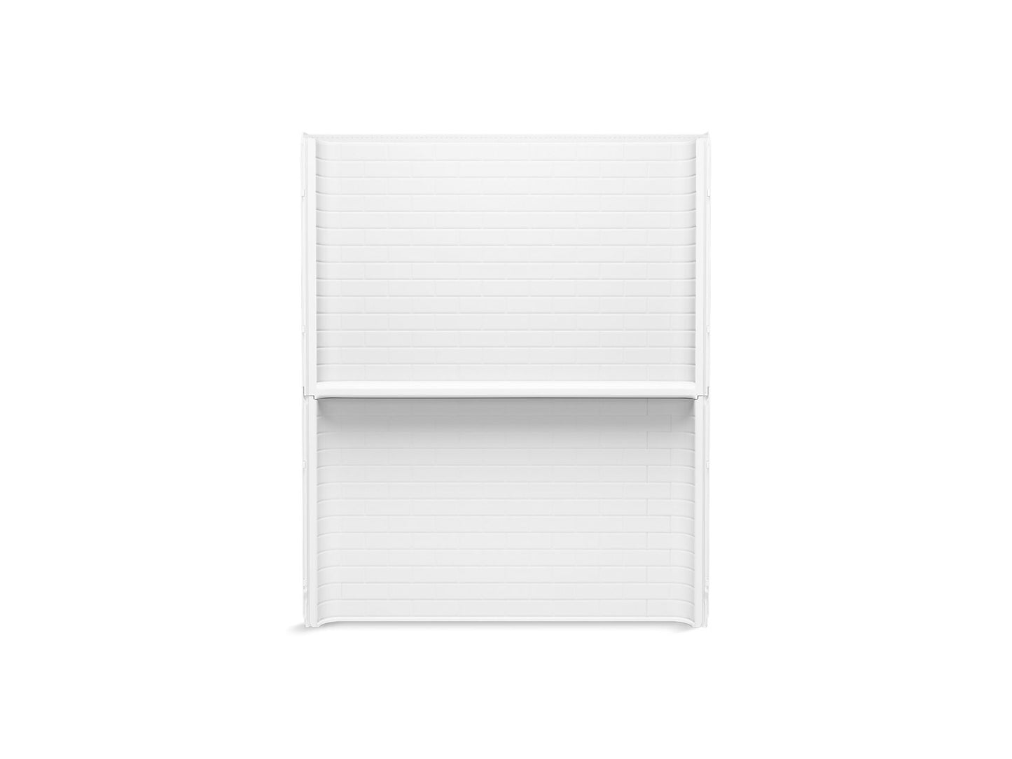 Sterling 72532106 Traverse 60" x 72-1/4" Vikrell® Shower Back Wall with Aging in Place Backerboards, White