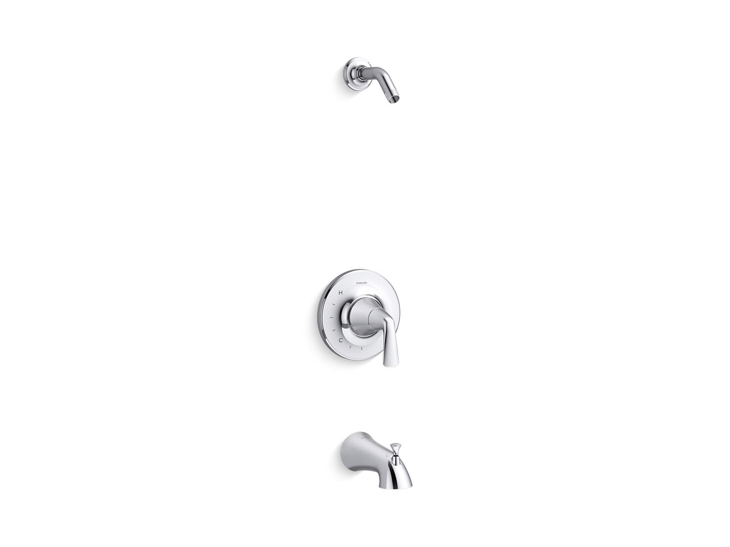 Sterling TLS27377-4 Medley Rite-Temp® Bath and Shower Trim Set, Without Showerhead, Polished Chrome