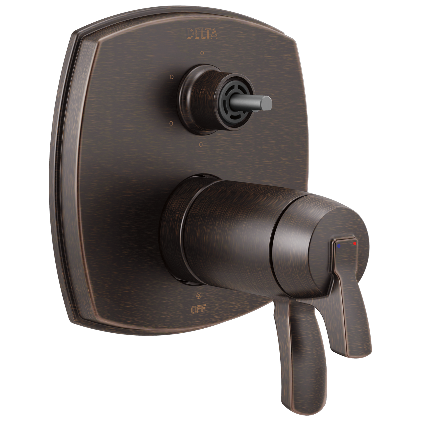 Delta Stryke:T27T976 17 Thermostatic Integrated Diverter Trim with Six Function Diverter Less Diverter Handle