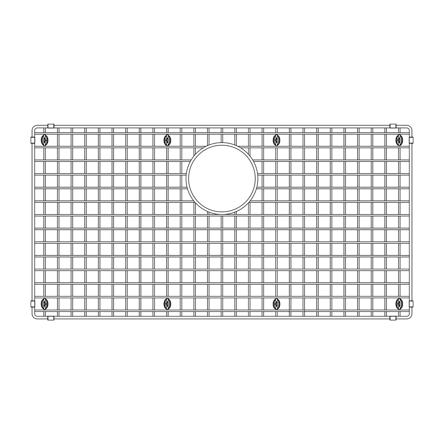 BLANCO Stainless Steel Bottom Grid for Precision Super Single Sinks - Stainless Steel