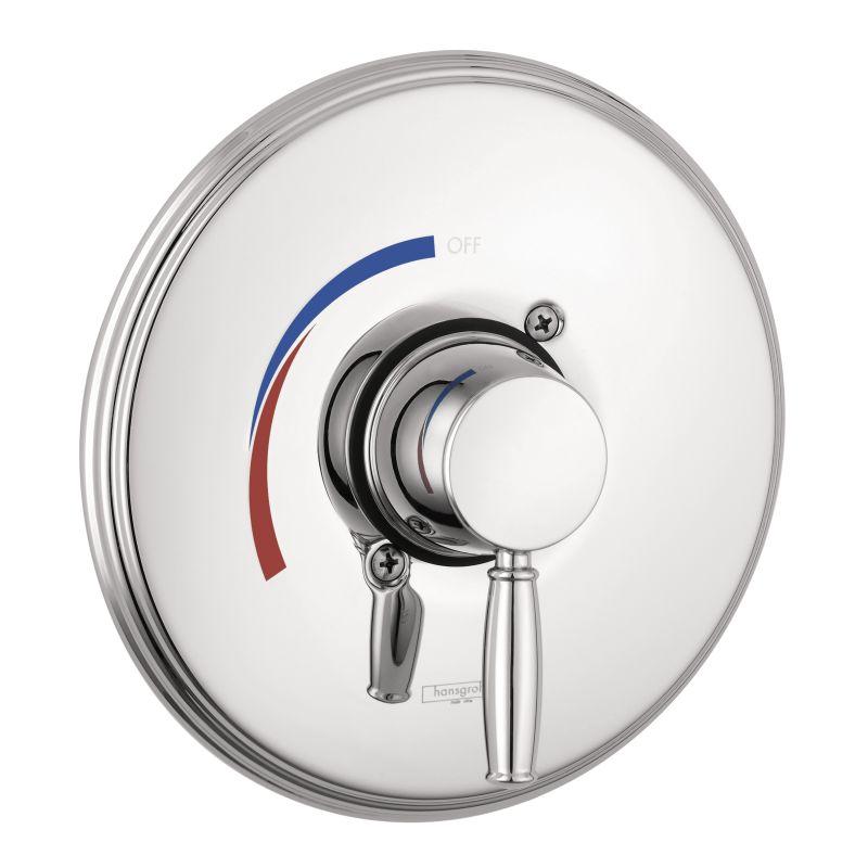 Hansgrohe 04212000 Commercial Valve Trim Only Pressure Balance with Metal Lever Handle Less Valve