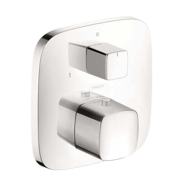 Hansgrohe 15771001 Pura Vida Thermostatic Valve Trim with Integrated Diverter and Volume Controls - Less Valve in Chrome