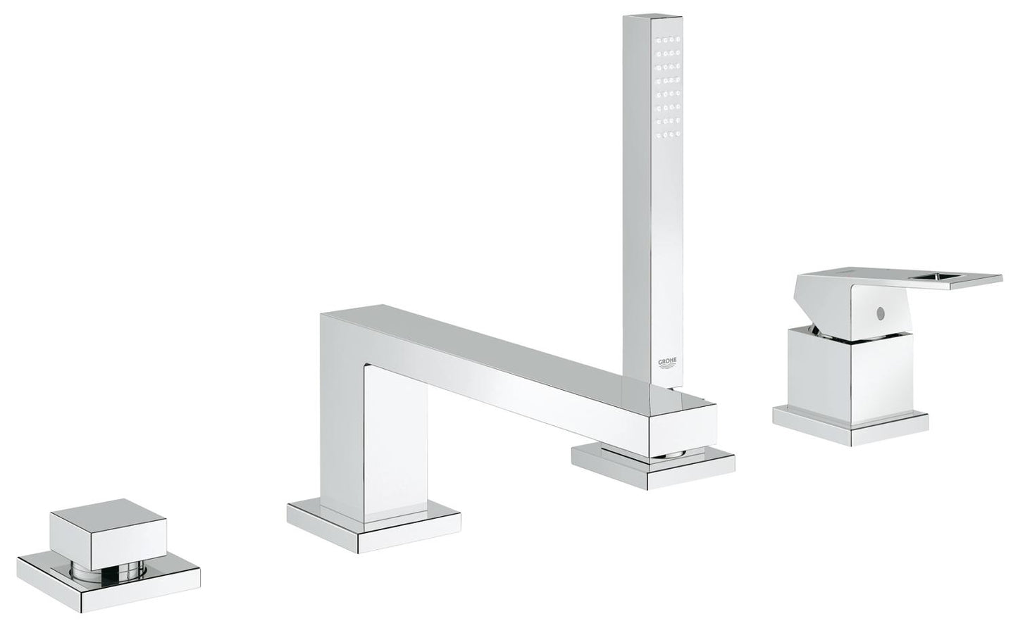 Grohe 19897001 Eurocube Four-Hole Bathtub Faucet with Handshower