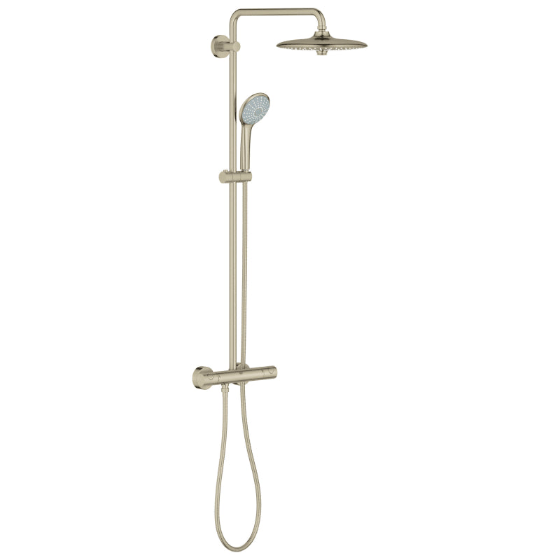 Grohe 26128 Euphoria 260 2.5 GPM Shower System with Multi Function Shower Head, Slide Bar, Hand Shower and 17-3/4 Inch Swivel Shower Arm