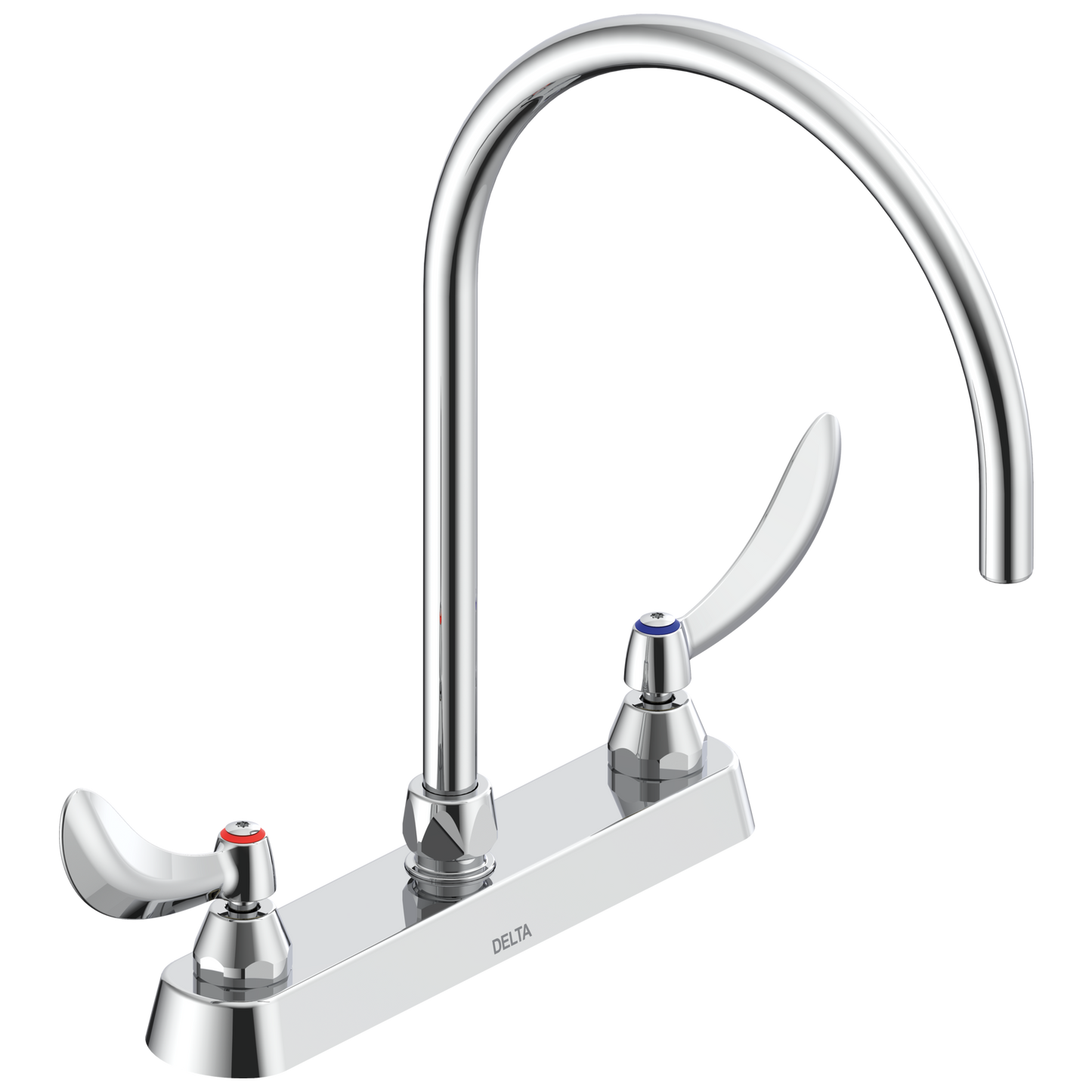 Delta Commercial 26C3: Two Handle 8" Cast Deck Mount Faucet
