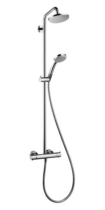 Hansgrohe 27169001 Croma Green Showerpipe Shower System with 1.75gpm Multi-Function Hand Shower in Chrome