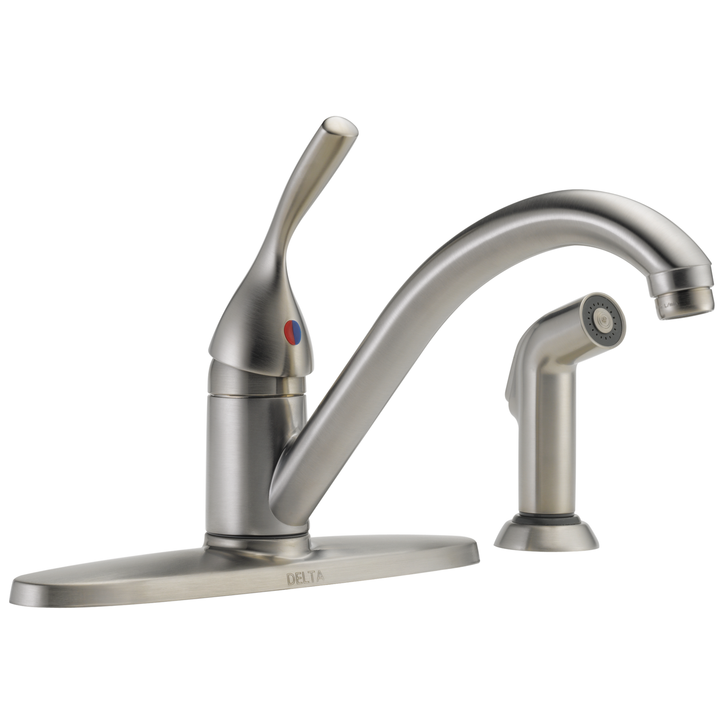 Delta 400-DST Classic Single Handle Kitchen Faucet with Spray