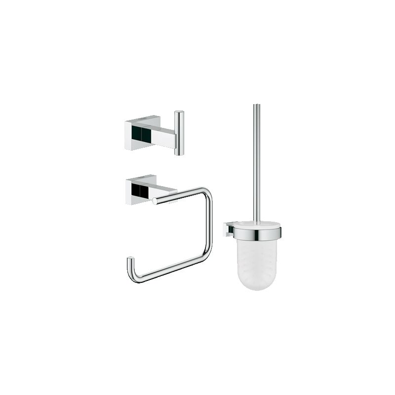 Grohe 40757001 Essentials Cube Wall Mount Bathroom Accessory Set