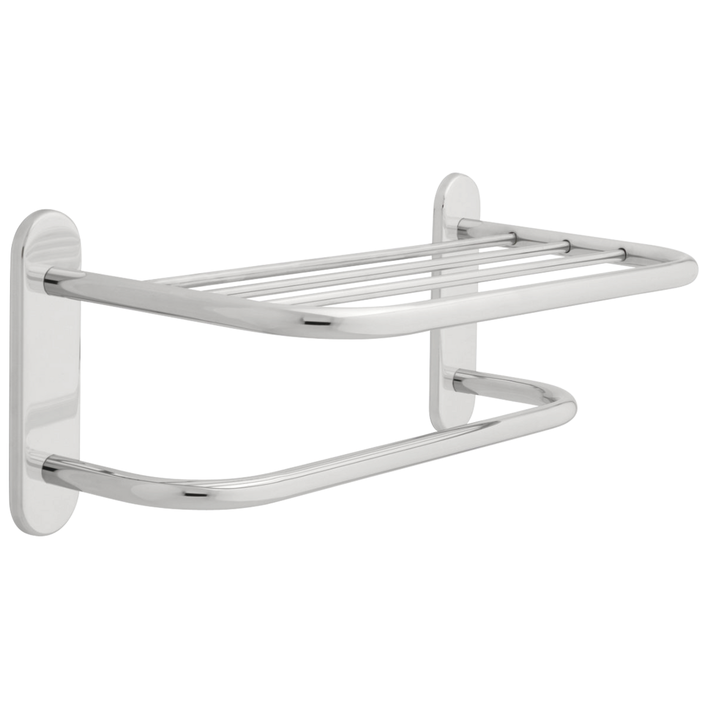 Delta 43018 18" Brass Towel Shelf with One Bar, Concealed Mounting