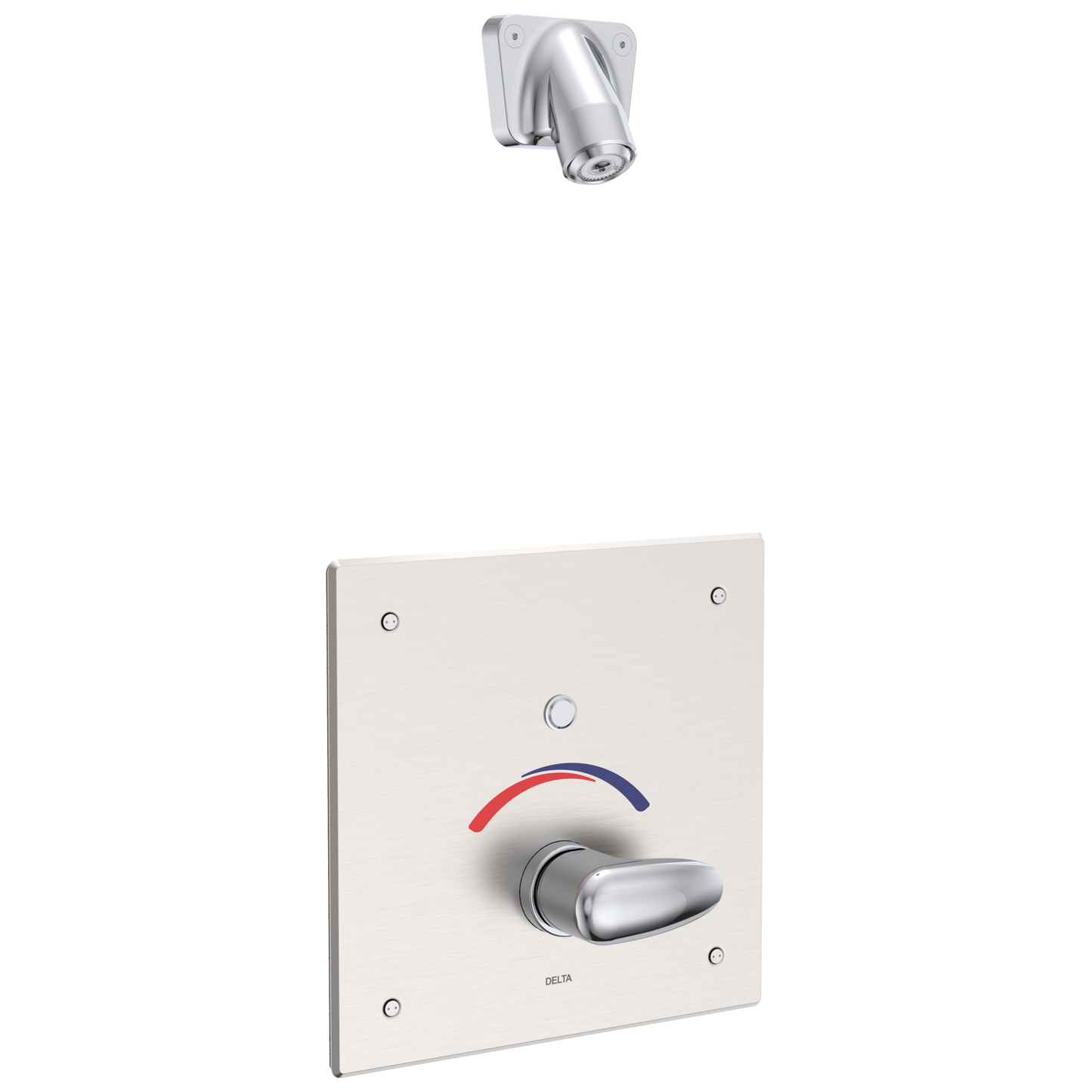 Delta 860T167 Commercial Electronic Shower Trim with Push Button Activator - Hardwire