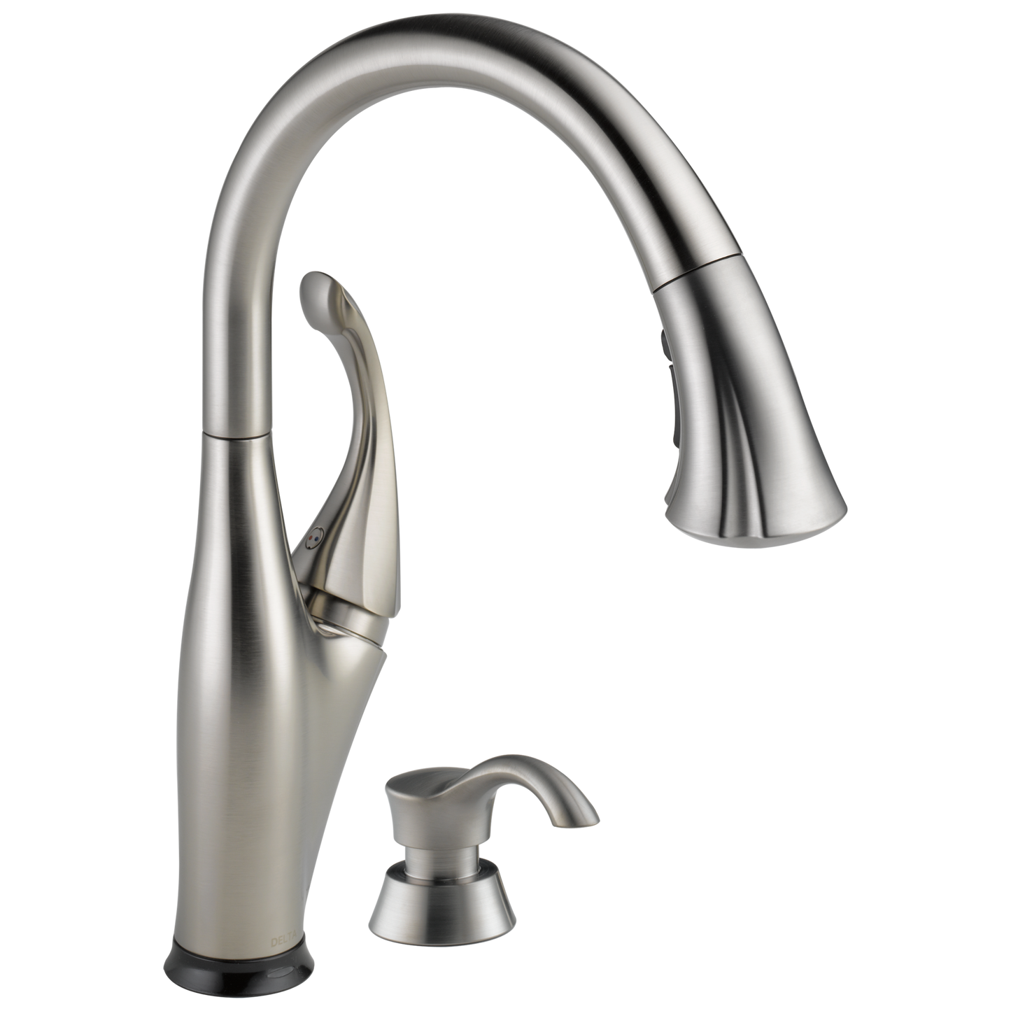 Delta 9192T-SD-DST Addison Single Handle Pull-down Kitchen Faucet with Touch2o Technology and Soap Dispenser