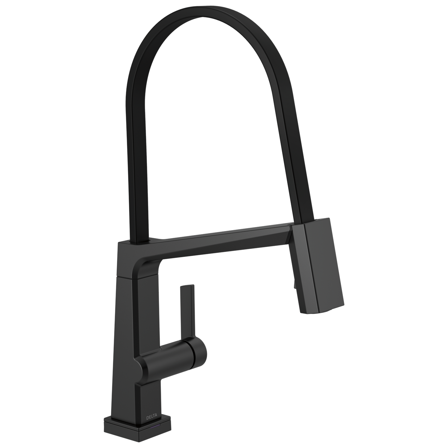 Delta Pivotal: Single Handle Exposed Hose Kitchen Faucet With Touch2O Technology