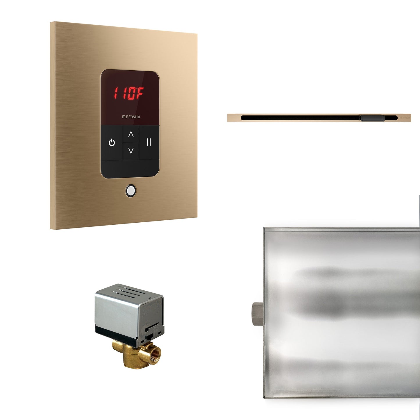 Mr. Steam BBUTLERLSBB Basic Butler® Linear Square in Brushed Bronze