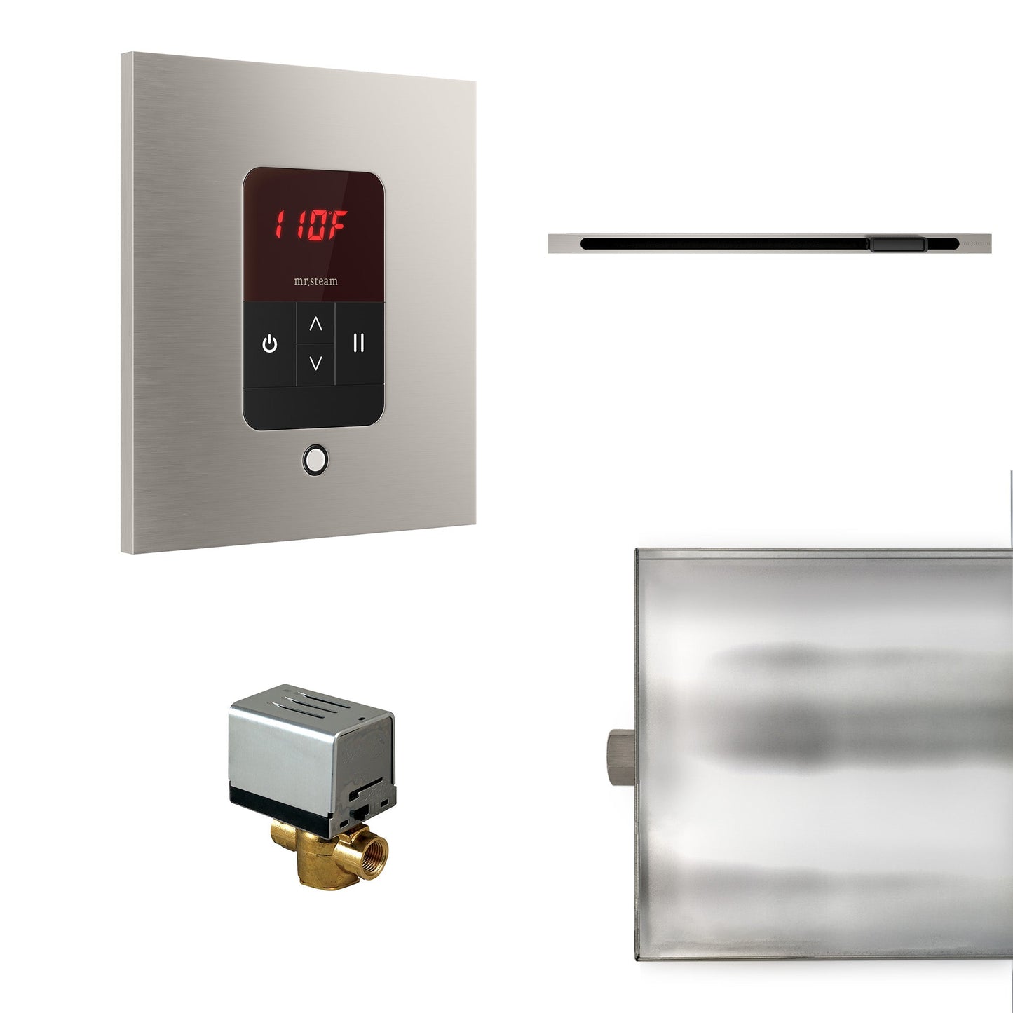 Mr. Steam BBUTLERLSBN Basic Butler® Linear Square in Brushed Nickel