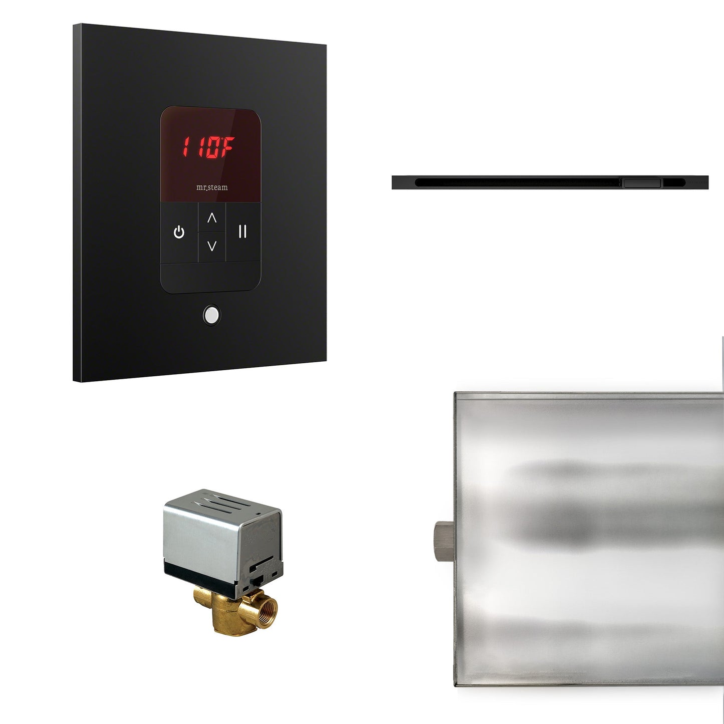 Mr. Steam BBUTLERLSMB Basic Butler® Linear Square in Matte Black