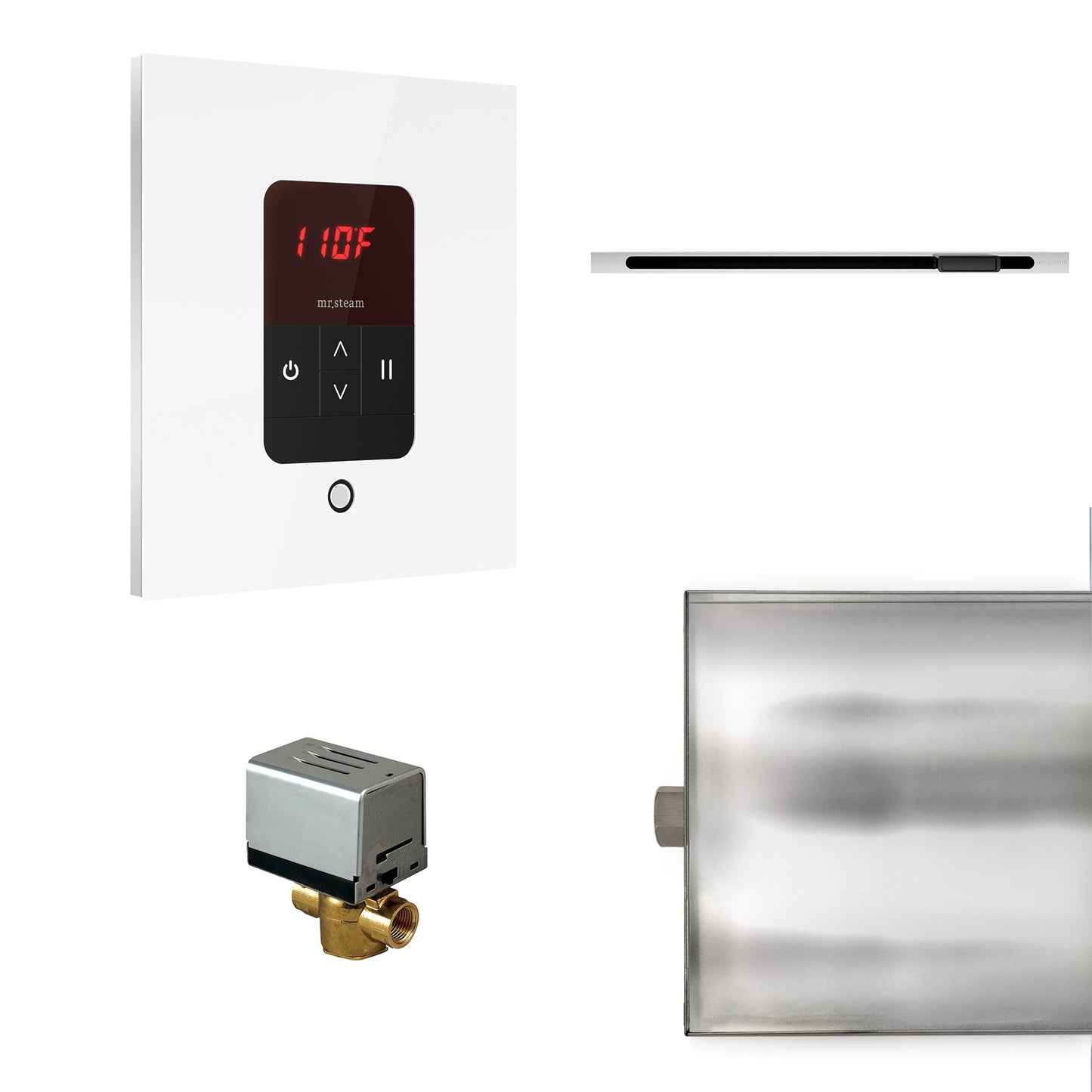 Mr. Steam BBUTLERLSWH Basic Butler® Linear Square in White