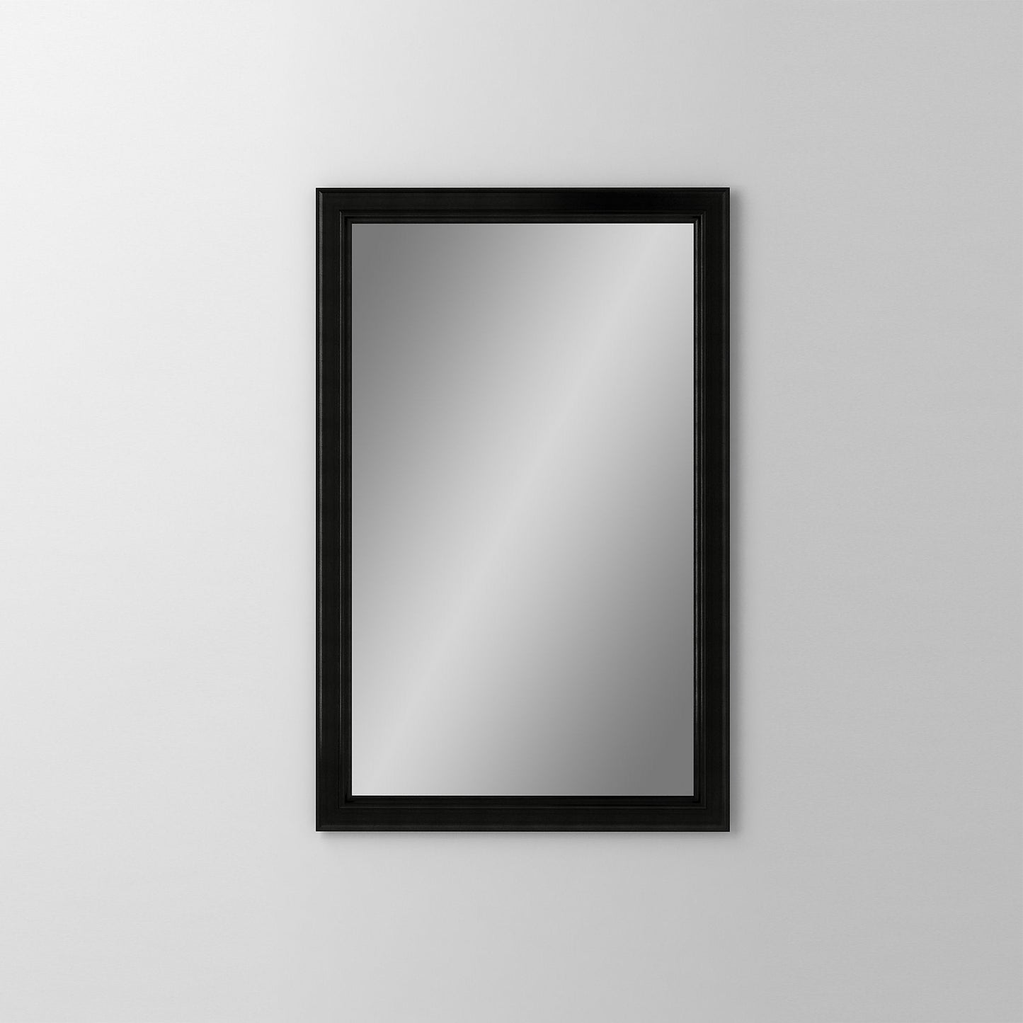 Main Line 19-1/4" x 30" x 4" bryn mawr framed cabinet in classic gray interior and brushed black finish with reversible hinge (non-handed)