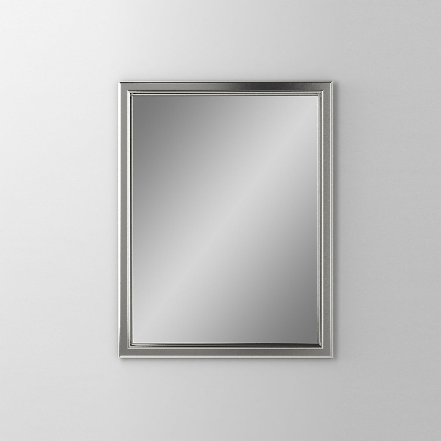 Main Line 23-1/4" x 30" x 4" bryn mawr framed cabinet in classic gray interior and satin nickel finish with reversible hinge (non-handed)