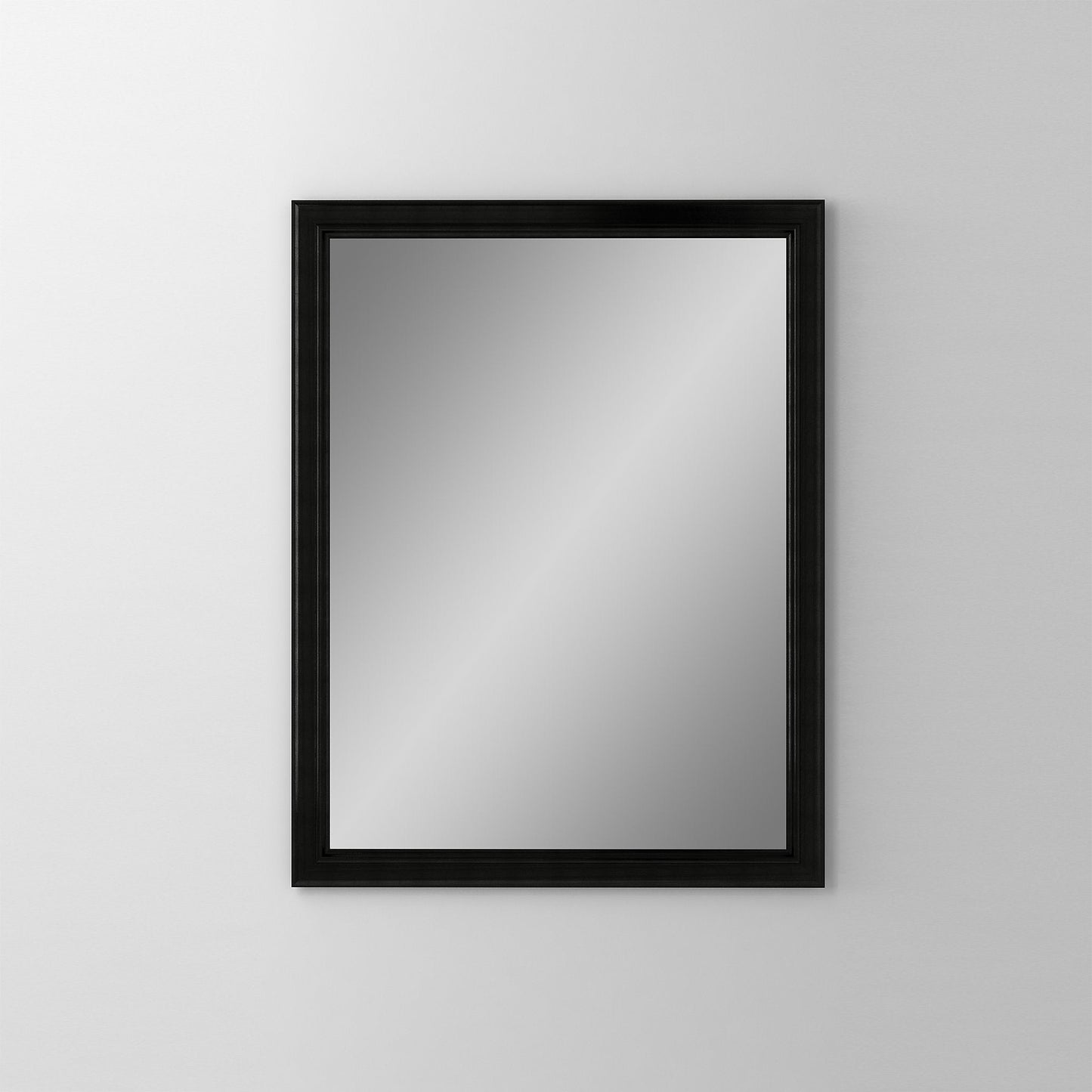 Main Line 23-1/4" x 30" x 6" bryn mawr framed cabinet in classic gray interior and brushed black finish with reversible hinge (non-handed)