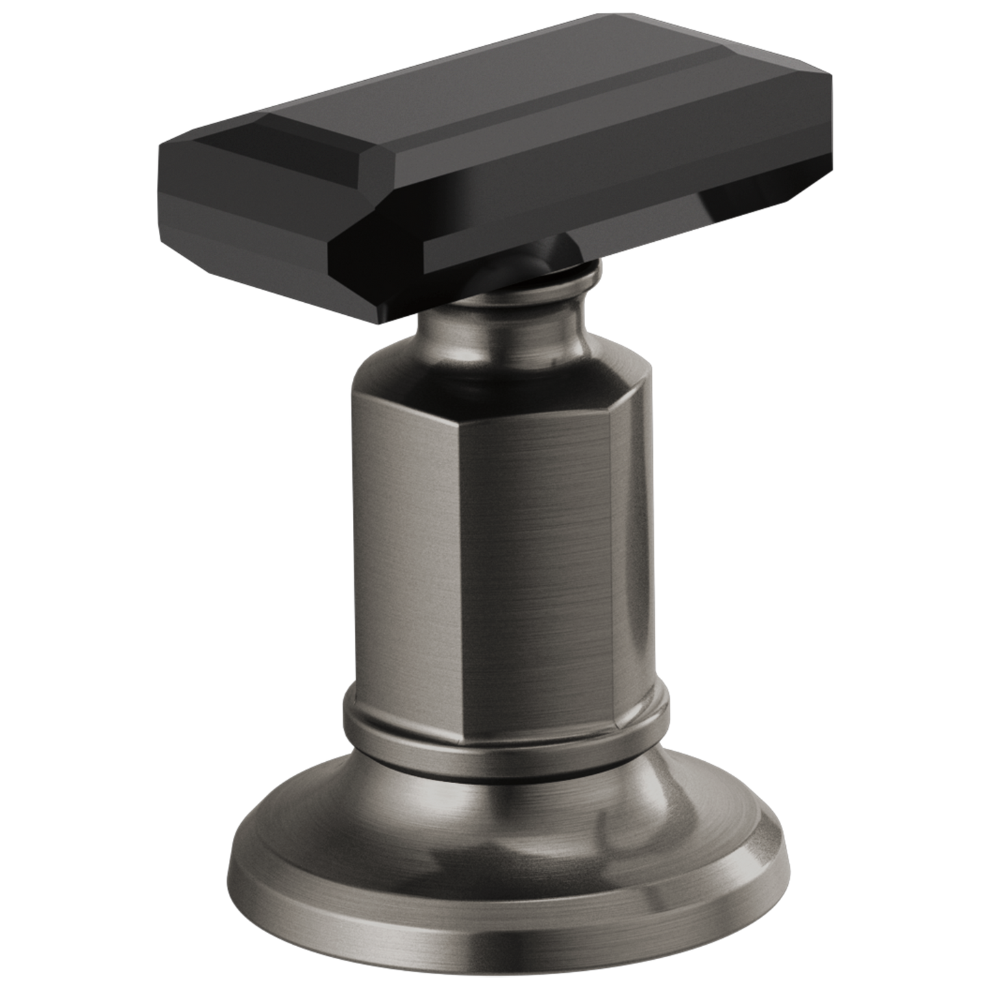 Brizo Invari: Widespread Lavatory Black Crystal Knob Handle Kit