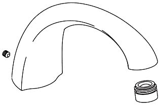 KOHLER K-1049546-CP Spout Assy, D-M Bath W/Div
